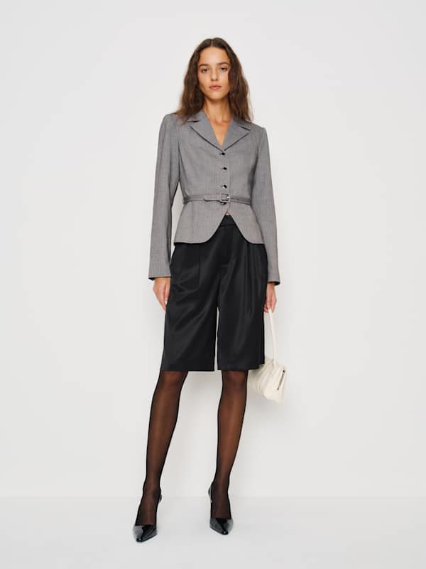 Mabel Jacket - Black Herringbone